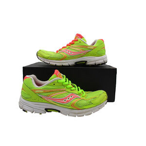 Saucony Cohesion 9 Shoes Womens Size 10 Neon Green Pink Running S15262-26 (1G7)